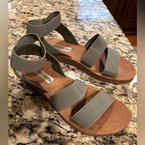 Steve Madden sandals, sage green